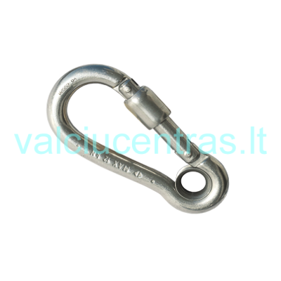 Karabinas su kilpa ir atlenkimu į išorę - įvairių dydžių